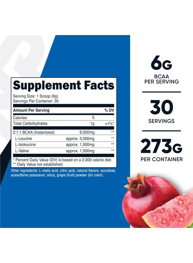 Nutricost BCAA Powder 2:1:1 (Pomegranate & Guava, 30 Servings) - Branched Chain Amino Acids - Image 2