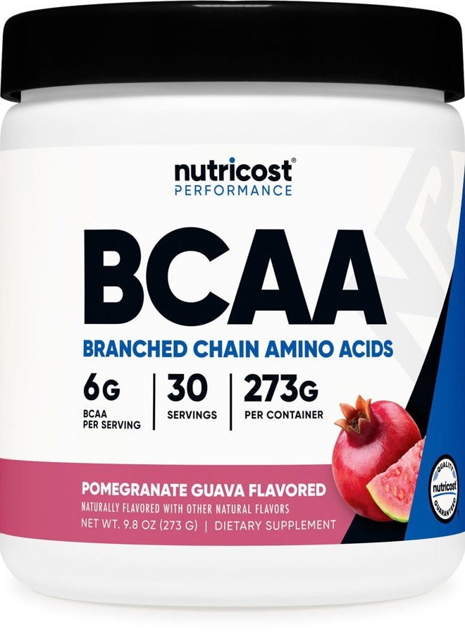 Nutricost BCAA Powder 2:1:1 (Pomegranate & Guava, 30 Servings) - Branched Chain Amino Acids - Image 1