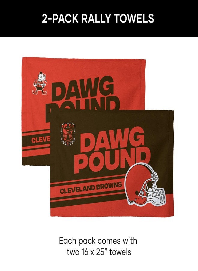 Northwest NFL Cleveland Browns Fan Towel 2-Pack, 16" x 25", Play Action - Image 5