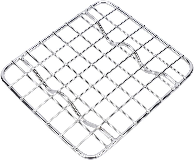 banapoy Stainless Steel Heavy Duty Cooling Rack for Baking Drying Grilling Oven Safe for Home Kitchen 4.5x3.9x0.6in (11.5x10x1.5cm) - Image 2