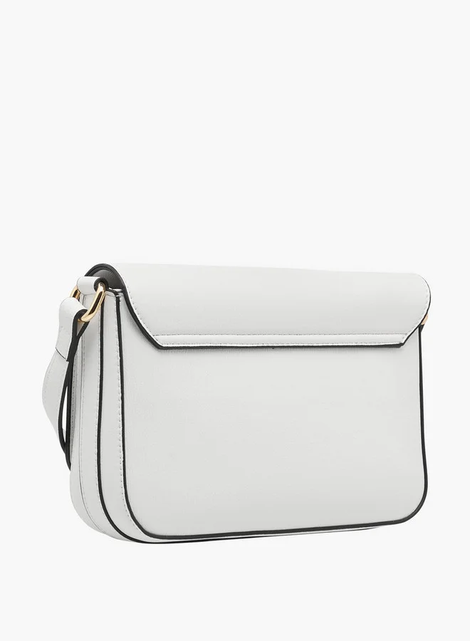Celeste Women's Metallic Crossbody Bag with Flap Closure and Adjustable Strap