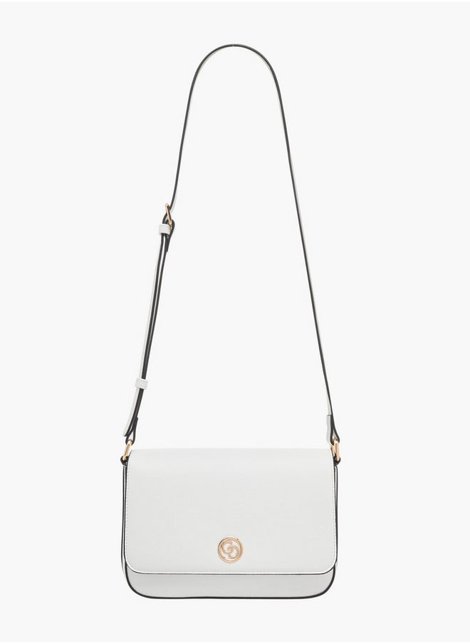 Celeste Women's Metallic Crossbody Bag with Flap Closure and Adjustable Strap  - Image 2