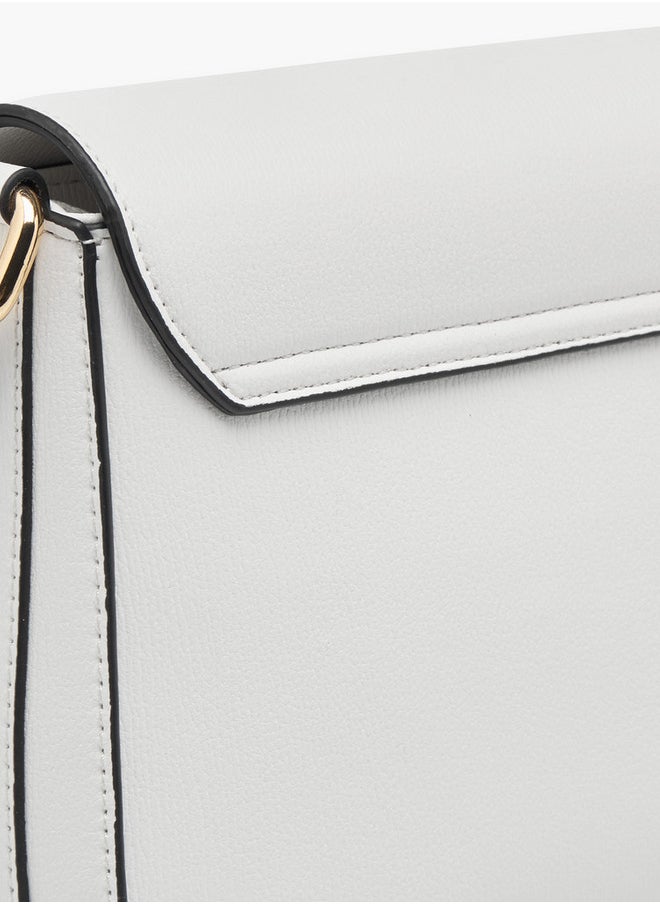 Celeste Women's Metallic Crossbody Bag with Flap Closure and Adjustable Strap  - Image 5