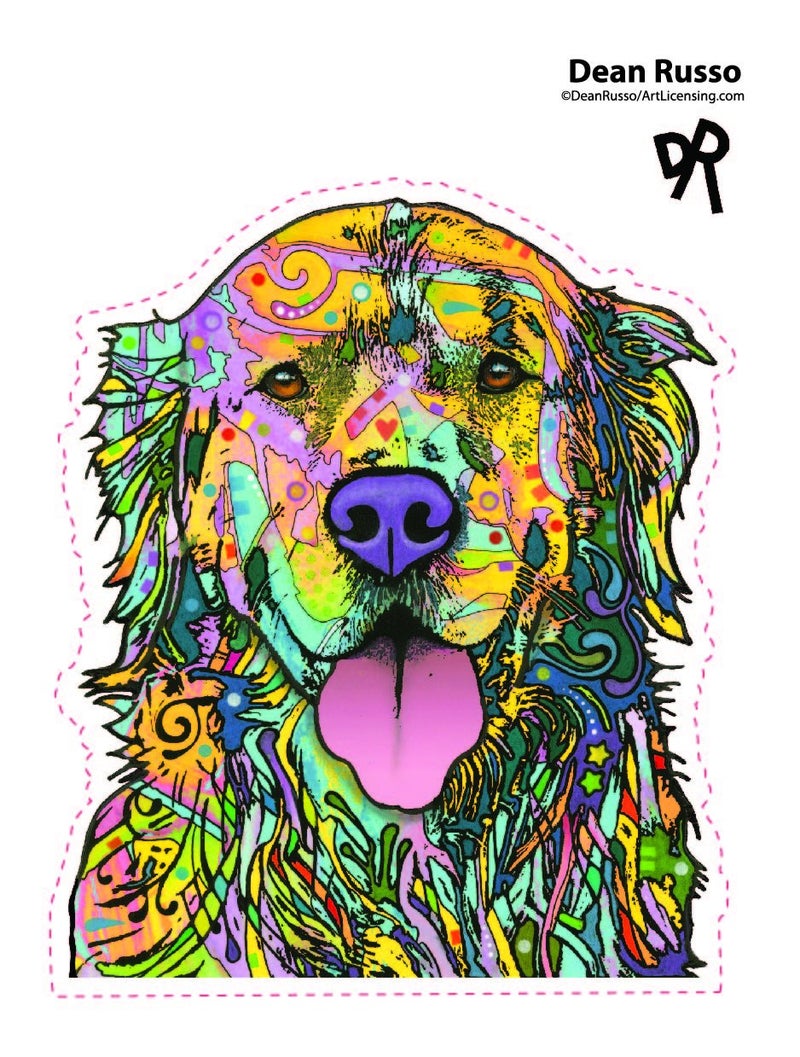 Enjoy It Dean Russo Golden Retriever Car Stickers, Outdoor Rated Vinyl Sticker Decals for Windows, Bumpers, Laptops or Crafts - 2 Pieces - Image 3