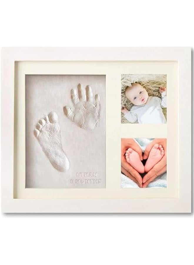 HOOKOR Baby Hand and Footprint Makers Kit, Keepsake Frame for Newborn Boys & Girls Baby - Baby Registry New Mom Baby Shower Reveal Gift, Boy or Girl Nursery Photo Prints - Image 1