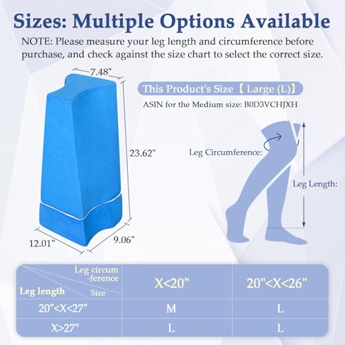 KAVIL Hip Abduction Pillow Hip Replacement Pillows After Surgery Recovery Supplies Knee Replacement Foam Wedge with Strap Bursitis Pillow Between The Legs Abductor Cushion for Sleeping Pain Relief (L) - Image 4