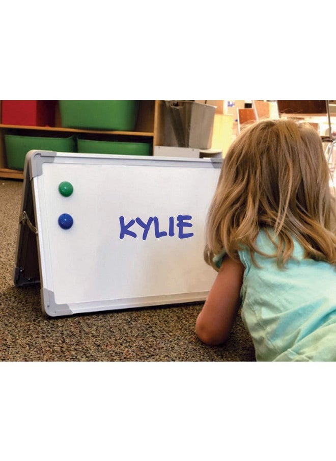 Flipside Products 18” X 12” Magnetic Double-Sided Desktop Easel, Bright White Dry Erase Easel For Office, Home, And Classroom, Aluminum Frame, Magnets And Dry Erase Marker W/Magnetic Eraser Cap  - Image 3