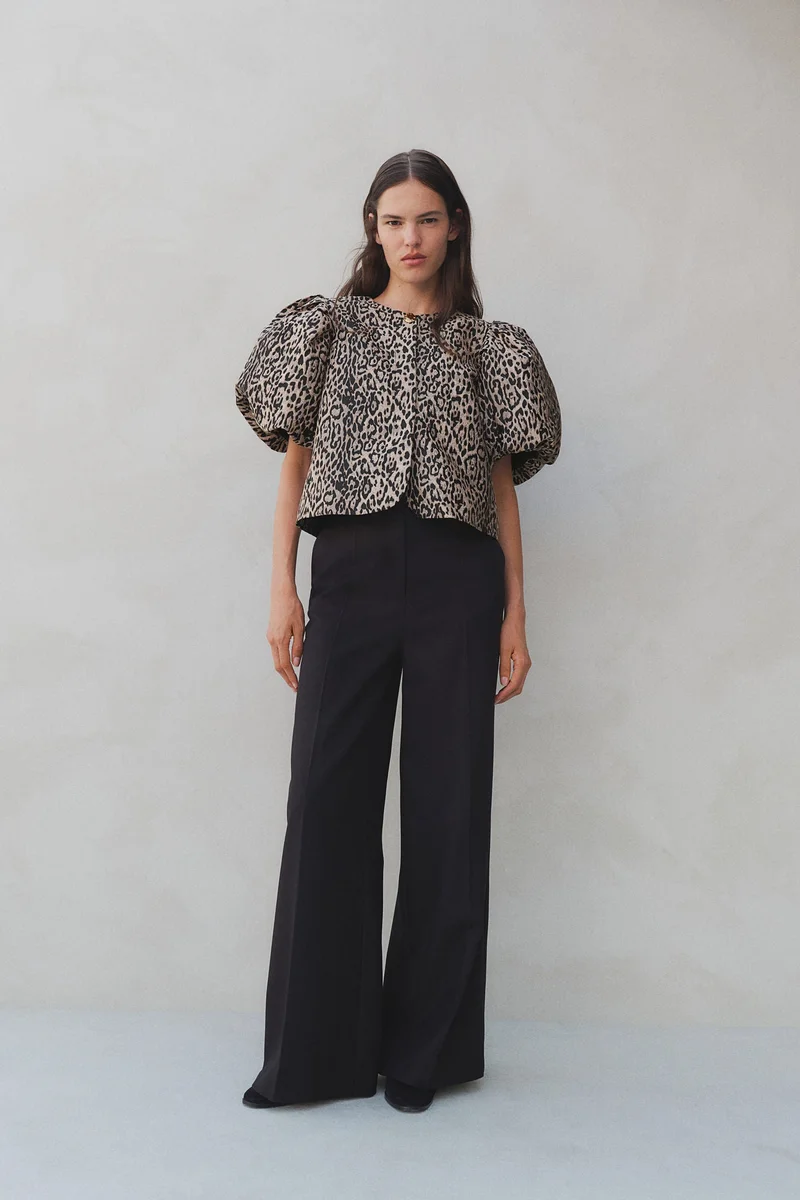 H&M Balloon-sleeved blouse
