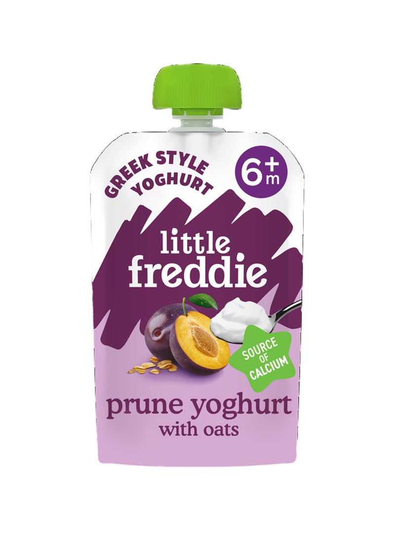 Little Freddie Organic Creamy Prune With Oats Greek Style Yoghurt  (6+ Months) 100g - Image 1