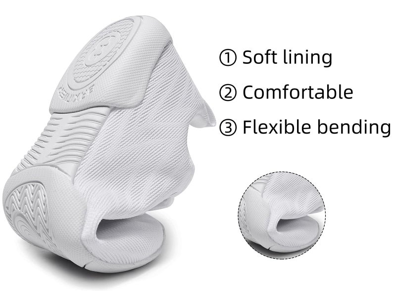 BAXINIER Girls Cheer Shoes White Youth Competition Cheerleading Dance Sneakers Lightweight Athletic Training Tennis Walking Footwear - White 12 Little Kid - Image 3