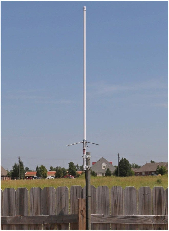 Tram 1477 Pre-Tuned 144 MHz-148 MHz VHF/430 MHz-460 MHz UHF Amateur Dual-Band Base Antenna with White Fiberglass - Image 2