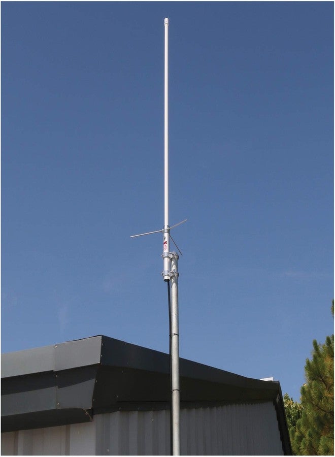 Tram 1477 Pre-Tuned 144 MHz-148 MHz VHF/430 MHz-460 MHz UHF Amateur Dual-Band Base Antenna with White Fiberglass - Image 3