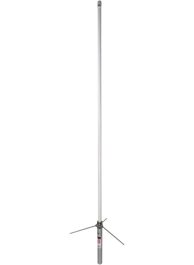 Tram 1477 Pre-Tuned 144 MHz-148 MHz VHF/430 MHz-460 MHz UHF Amateur Dual-Band Base Antenna with White Fiberglass - Image 1