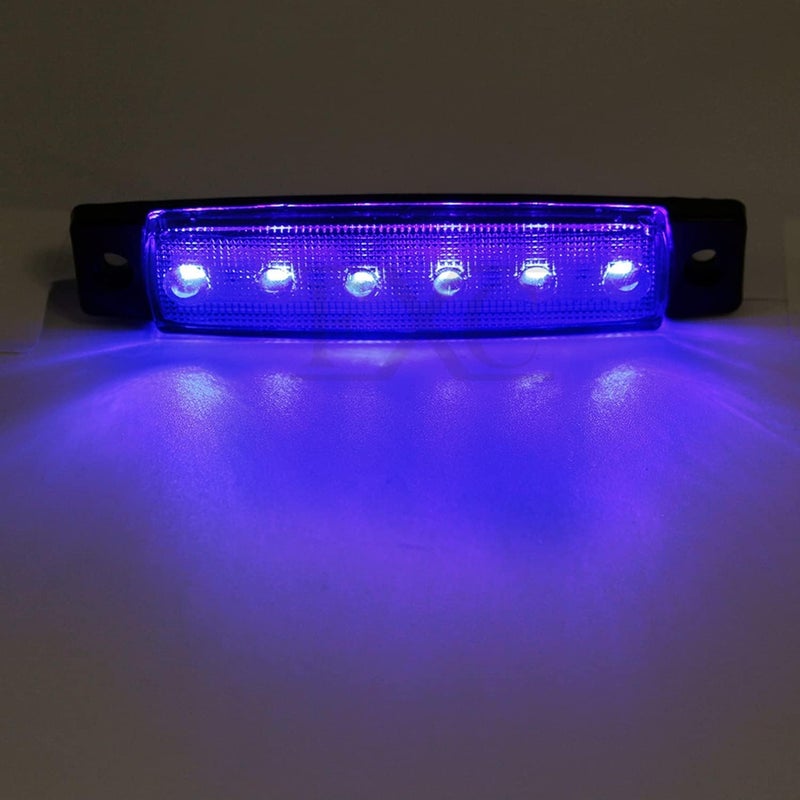 FXC 10pack 12V Smoked Blue LED Trailer Marker Lights 3.8" Side Marker Clearance Light Bar Front Rear Signal Indicator Light Strip Waterproof for Trailer Truck Van Pickup ATV UTV RV - Image 3