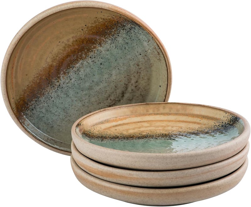 UNICASA Appetizer Plates,Dessert Plates Ceramic,5 inch Dipping Dish,Set of 4,Japanese Small Plate - Image 1