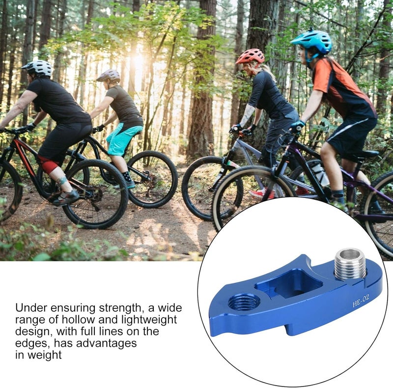 cheekyglo Bike Rear Derailleur Hanger,Durable Aluminum Alloy Tail Hook Extender Bicycle Derailleur Extender for Mountain Bike blue - Image 3