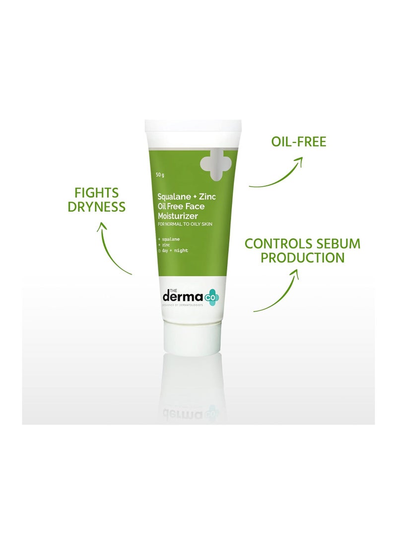 THE derma Co - The Derma Co Squalene + Zinc Oil-Free Moisturizer - Image 1