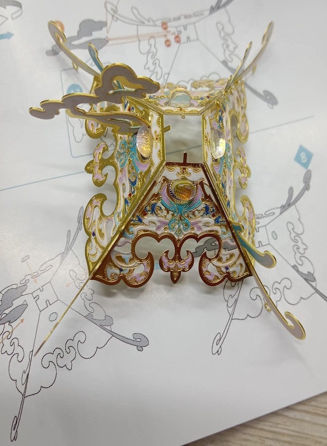 مو مجموعة بناء نماذج أحجية معدنية ثلاثية الأبعاد معطرة من MU، مناسبة للكبار، أحجية قصر الثقافة الصينية، مجموعة بناء مصغرة، ديكور منزلي، مجموعة اصنعها بنفسك - Image 5