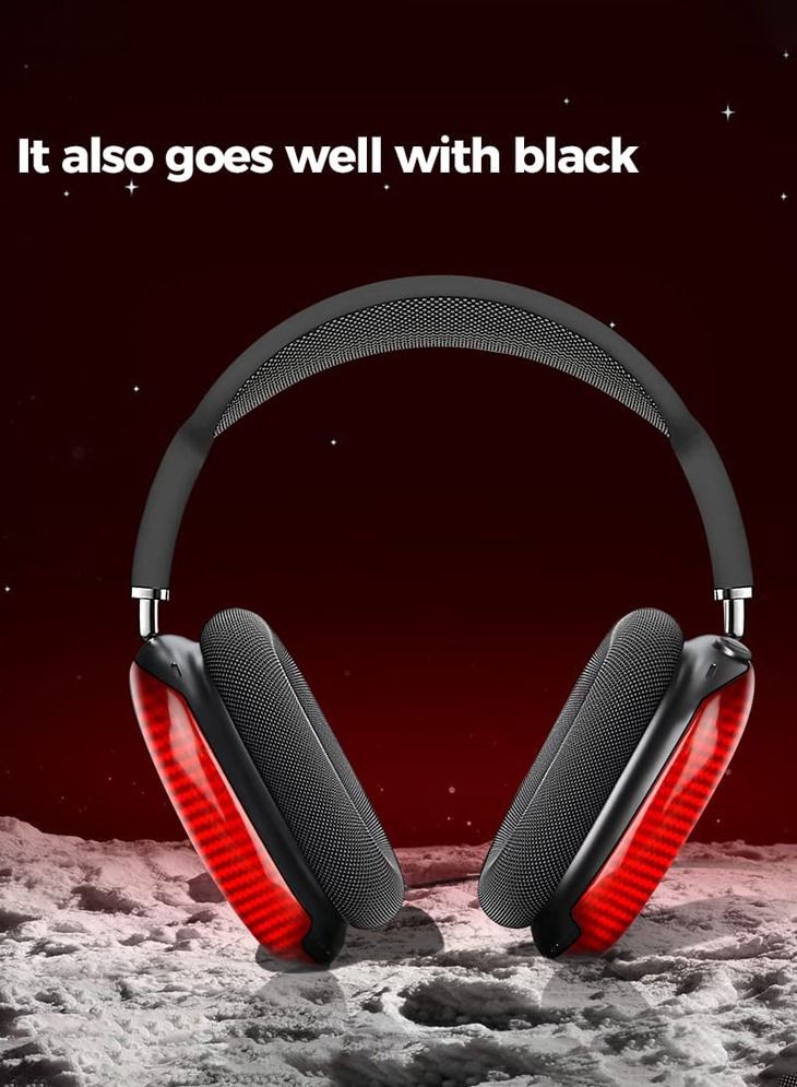 MONOCARBON Real Carbon Fiber for Airpods Max Case Cover Ultra Protective & Lightweight - Glossy Red - Image 3