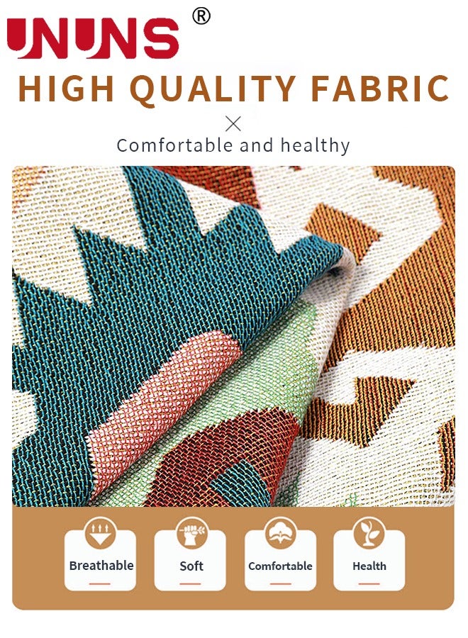UNUNS Sofa Throw Blankets,Boho Geometric Reversible Woven Blanket With Tassel,Throws Blanket For Couch Chair Sofa Beach Travel,180x130cm - Image 4