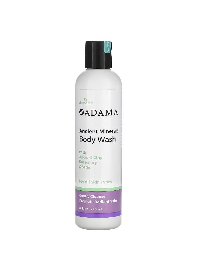 Zion Health Zion Health, Adama, Ancient Minerals Body Wash with Ancient Clay, Rosemary & Sage, 8 fl oz (240 ml)  - Image 1