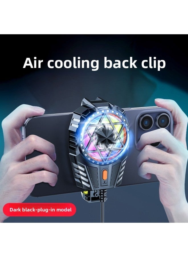 Mobile Phone Radiator Live Broadcast Dedicated Fast Cooling Artifact For AppleFor Iphone Black Shark 2pro One Plus Half Guide-Color:[Turbine Wind Cooling] Instant Cooling❄plug-in Model❄Finger Coil Delivery  - Image 1