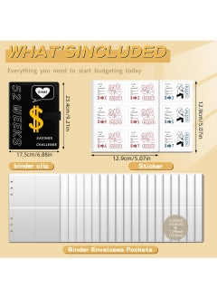 Y&D 52 Weeks Savings Challenge Binder Plan Notebook With Stickers  - Image 3