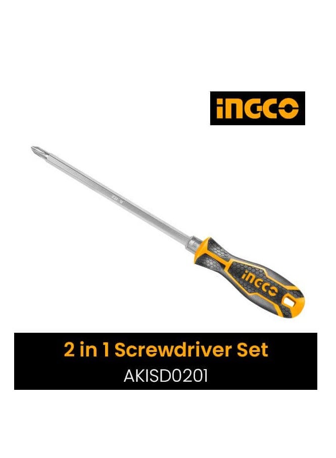 INGCO 2-in-1 Screwdriver Set PH2 & SL6 CR-V Steel | AKISD0201 - Image 5