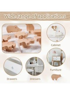 Generic 12 Sets Wooden Cartoon Drawer Pulls, Cartoon Drawer Pulls Knobs, Room Paradise Simulation Animal Cartoon Shape Cabinet Door Pulls, Drawer Cabinet Cabinet Door Handles  - Image 2