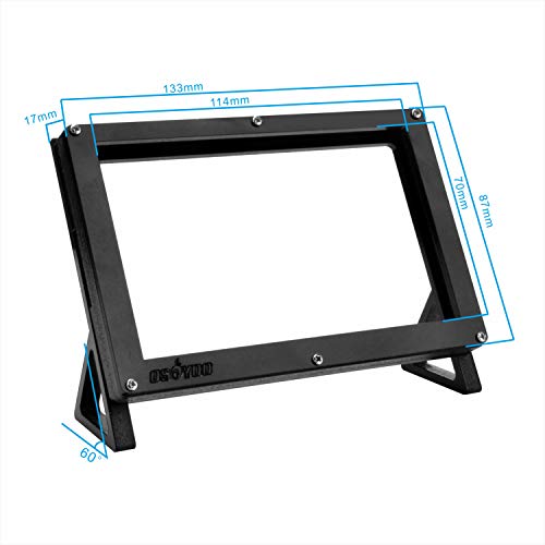 OSOYOO Protective Case Stand Holder for OSOYOO 5 Inch DSI Touch Screen LCD Display Compatible with Raspberry Pi 5 4 3 3B+ 2 - Image 2