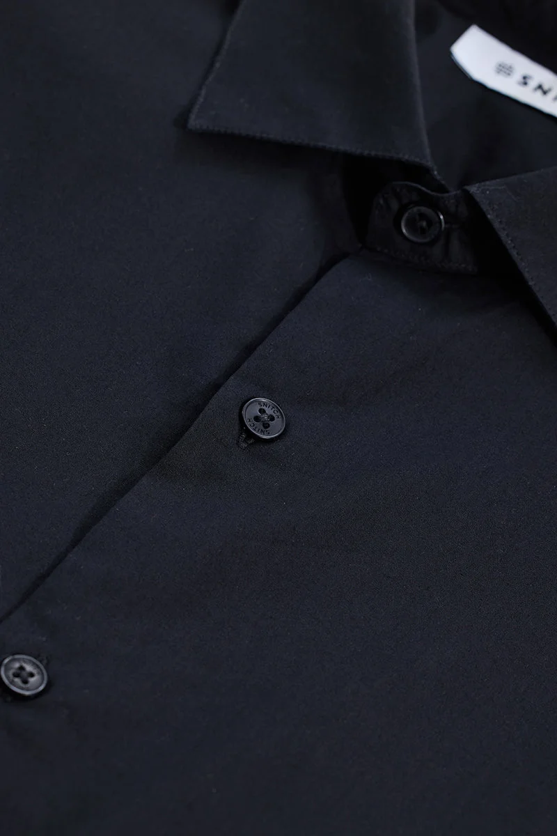SNITCH Black Regular Fit Plus Size Shirt