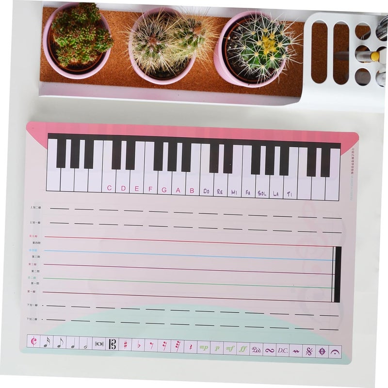 LALAFINA Writable Portable Music Staff Whiteboard Erasable Pet Board for Music Practice and Teaching for Home and School Use - Image 3