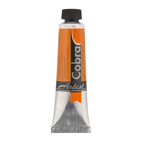 Cobra Water-Mixable Oil Color 40 ml Tube - Transparent Oxide Yellow - Image 1