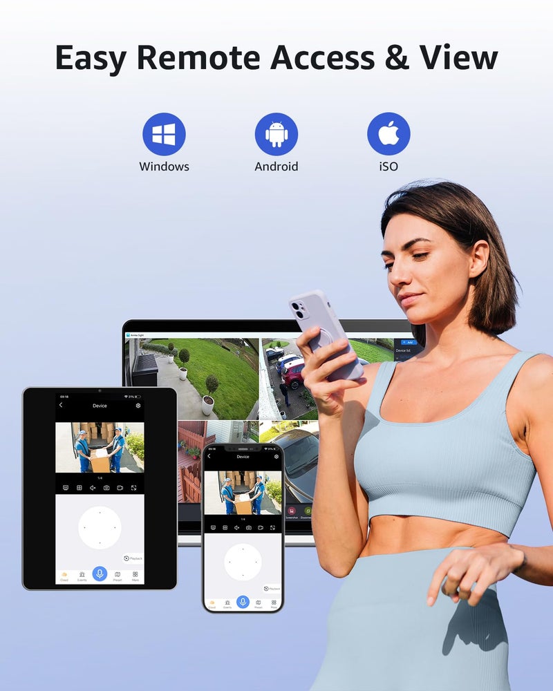 ANNKE Wireless Camera System, 16CH Expandable 4K Security NVR, 4Pcs 3MP Outdoor Cameras, 2-Way Audio, Dual-Band WiFi, Human Detection, IP66 Waterproof, 2TB HDD, Compatible with Alexa, 24/7 Protection - Image 4