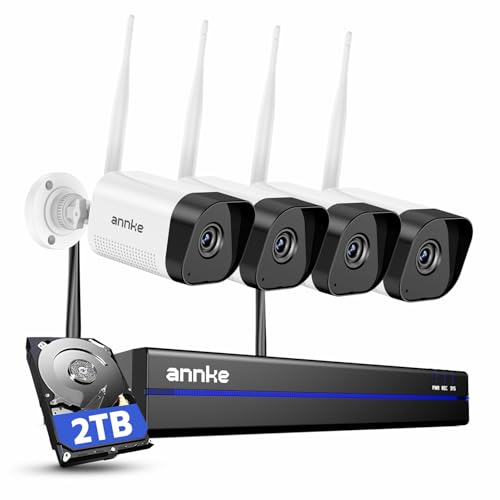 ANNKE Wireless Camera System, 16CH Expandable 4K Security NVR, 4Pcs 3MP Outdoor Cameras, 2-Way Audio, Dual-Band WiFi, Human Detection, IP66 Waterproof, 2TB HDD, Compatible with Alexa, 24/7 Protection - Image 1