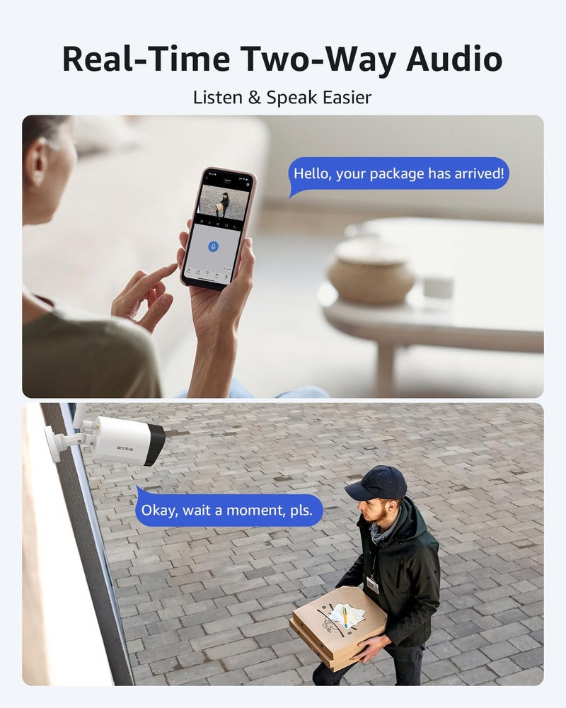 ANNKE Wireless Camera System, 16CH Expandable 4K Security NVR, 4Pcs 3MP Outdoor Cameras, 2-Way Audio, Dual-Band WiFi, Human Detection, IP66 Waterproof, 2TB HDD, Compatible with Alexa, 24/7 Protection - Image 3
