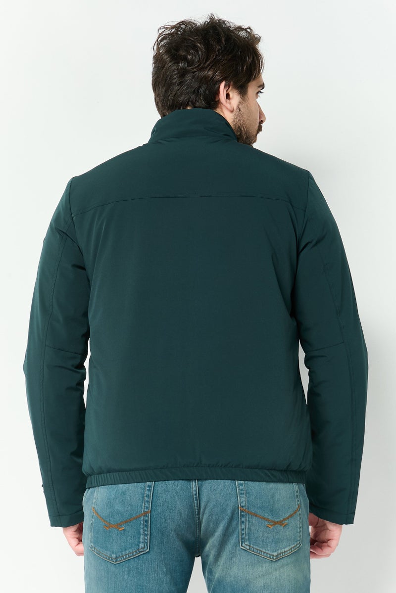 Harmont & Blaine Harmont  Blaine Jeans Men Brand Logo Long Sleeve Softshell Jacket, Dark Teal - Image 4