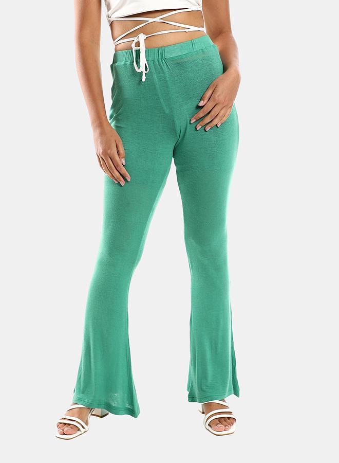 kady Jamila Women Flare Fit Solid Pantswomen ,green-XXL - Image 1