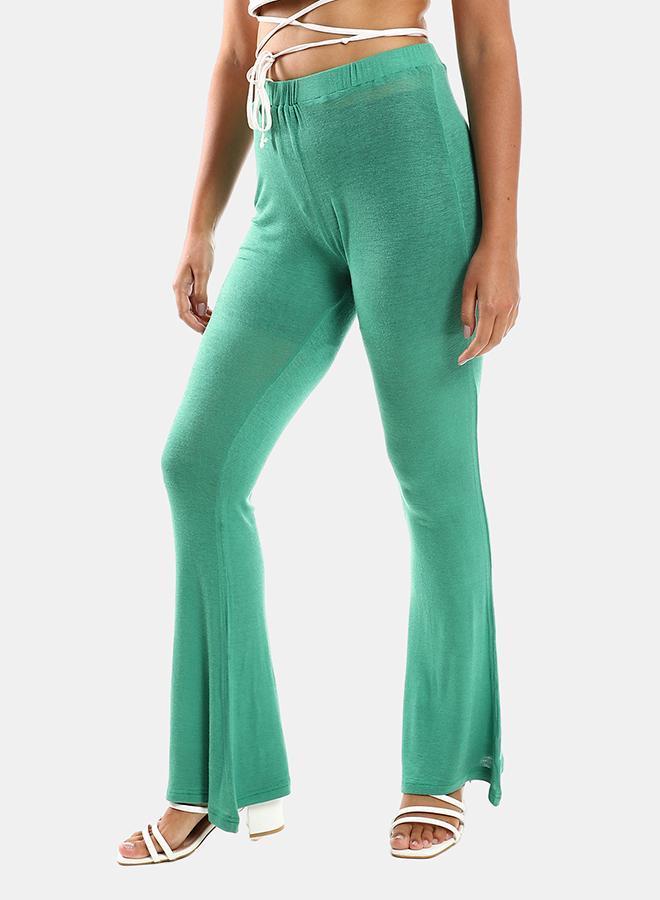 kady Jamila Women Flare Fit Solid Pantswomen ,green-XXL - Image 2