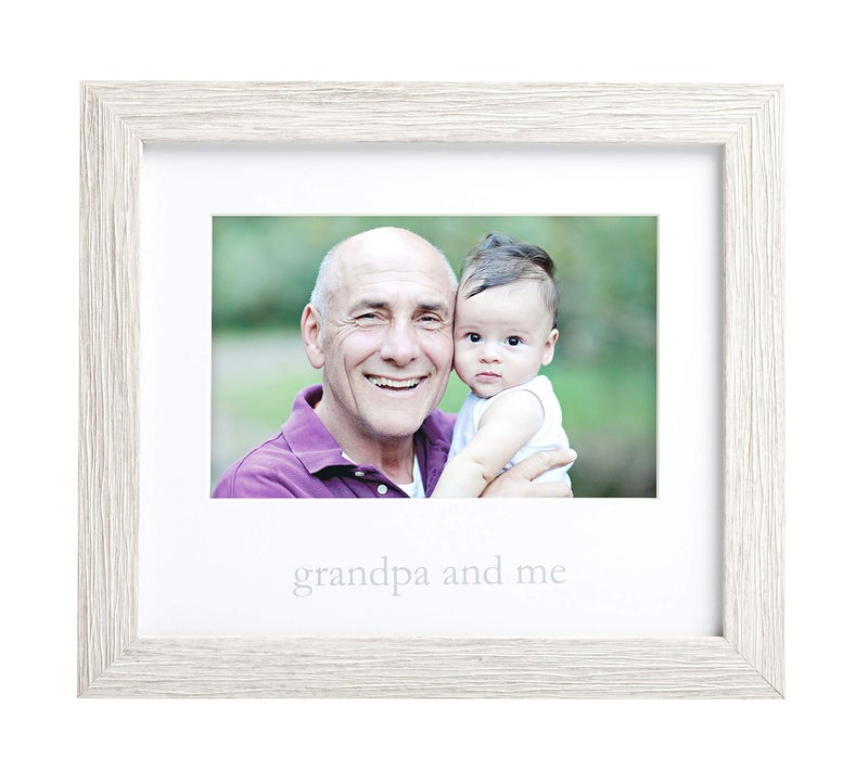 Kate  Milo Grandpa  Me Rustic Keepsake Picture Frame Fathers Day Gifts Grandpa Gifts Grandpa Picture Frame 4x6 Photo Insert Distressed White