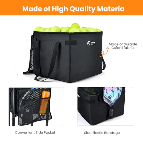 ShelfElites Portable Tennis Ball Hopper & Pickleball Basket - Multi-Sport Ball Collector for Training & Practice (Holds 170 Balls) - Image 3