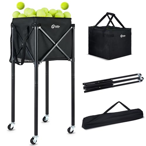 ShelfElites Portable Tennis Ball Hopper & Pickleball Basket - Multi-Sport Ball Collector for Training & Practice (Holds 170 Balls) - Image 1
