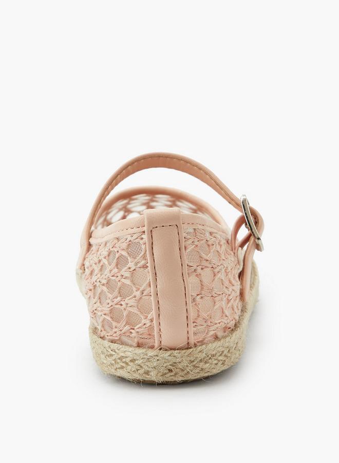 Peppermint Girls Hook & Loop Espadrille School Mary Jane Shoes - Image 5