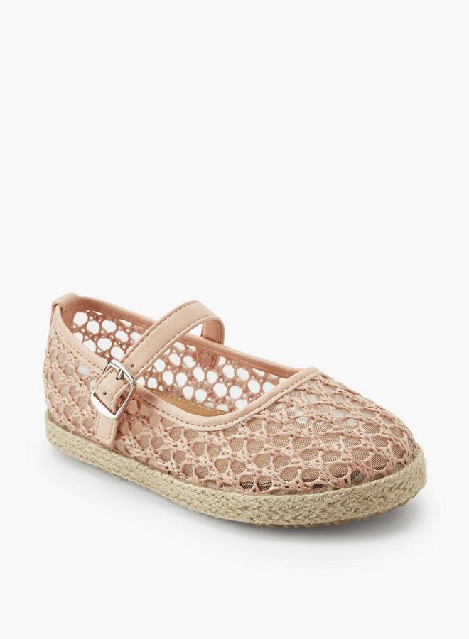 Peppermint Girls Hook & Loop Espadrille School Mary Jane Shoes - Image 2