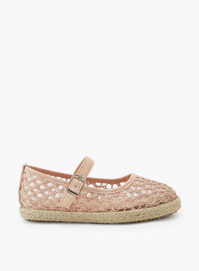 Peppermint Girls Hook & Loop Espadrille School Mary Jane Shoes - Image 3