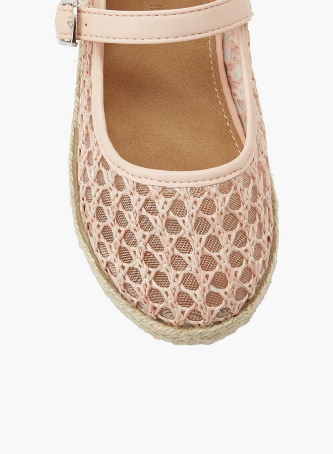 Peppermint Girls Hook & Loop Espadrille School Mary Jane Shoes - Image 4