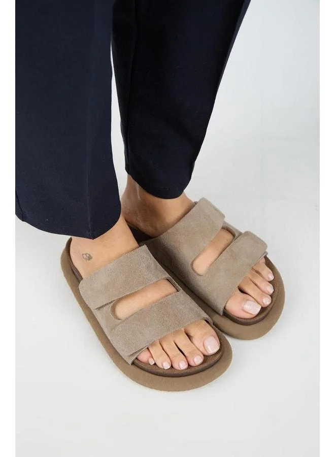 Manijero  Lillo Women's Genuine Leather Double strap Violet Slippers. for Women | Best Price UAE