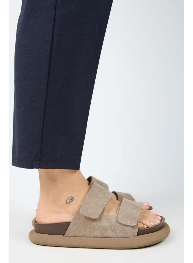 Manijero  Lillo Women's Genuine Leather Double strap Violet Slippers. for Women | Best Price UAE