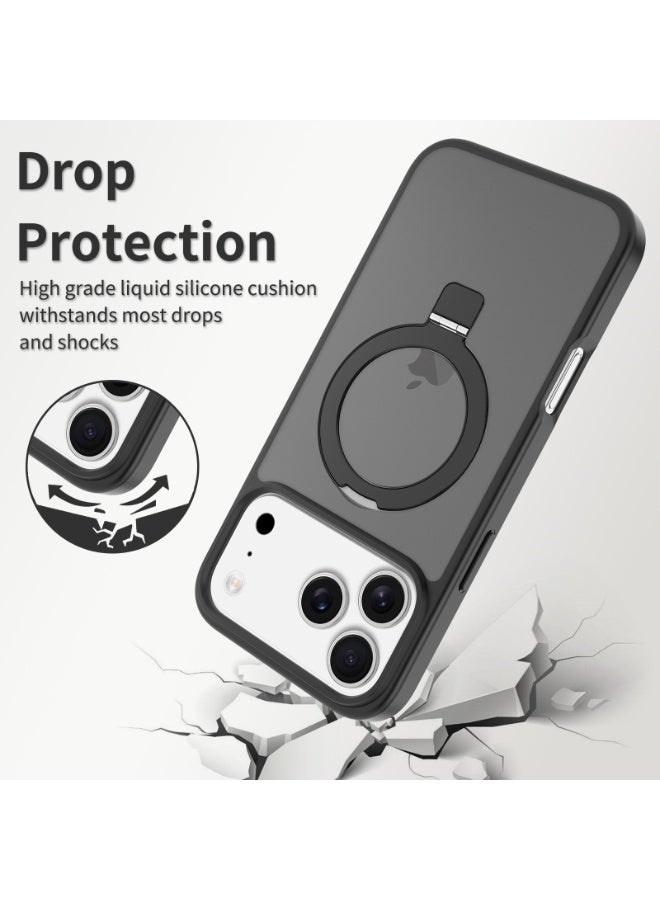 ZXING Military Grade MagSafe iPhone 17 Pro Max Case in Black with Drop Protection and Adjustable Stand and Slim Profile - Image 4