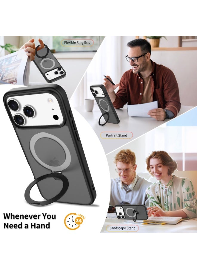 ZXING Military Grade MagSafe iPhone 17 Pro Max Case in Black with Drop Protection and Adjustable Stand and Slim Profile - Image 5